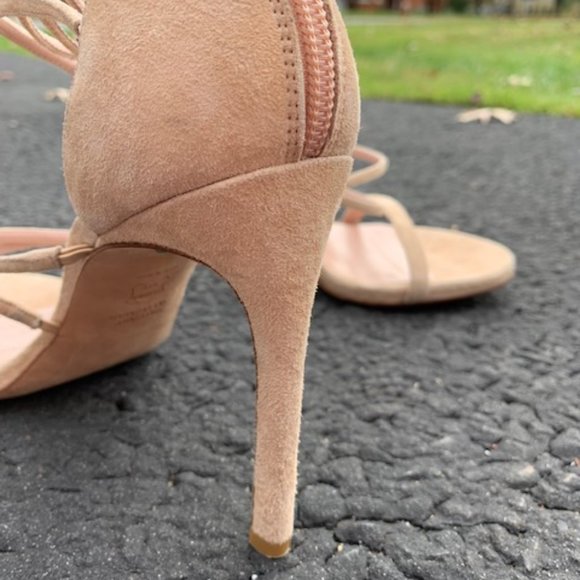 Stuart Weitzman ‘Myex’ nude strappy barely there sandals - size 9 - Picture 9 of 14